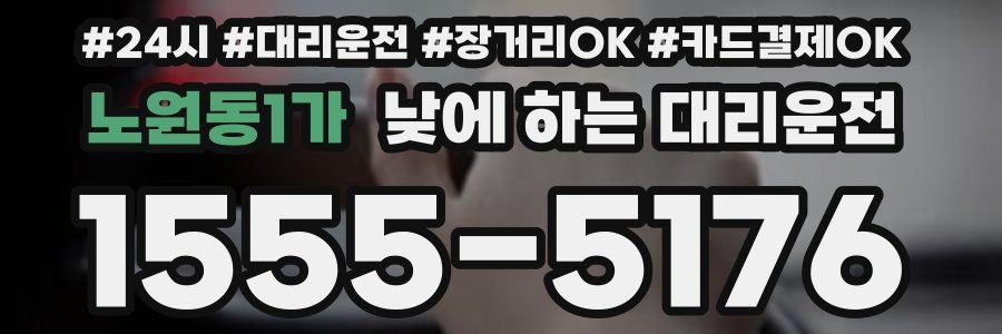 노원동1가 낮에 하는 대리운전