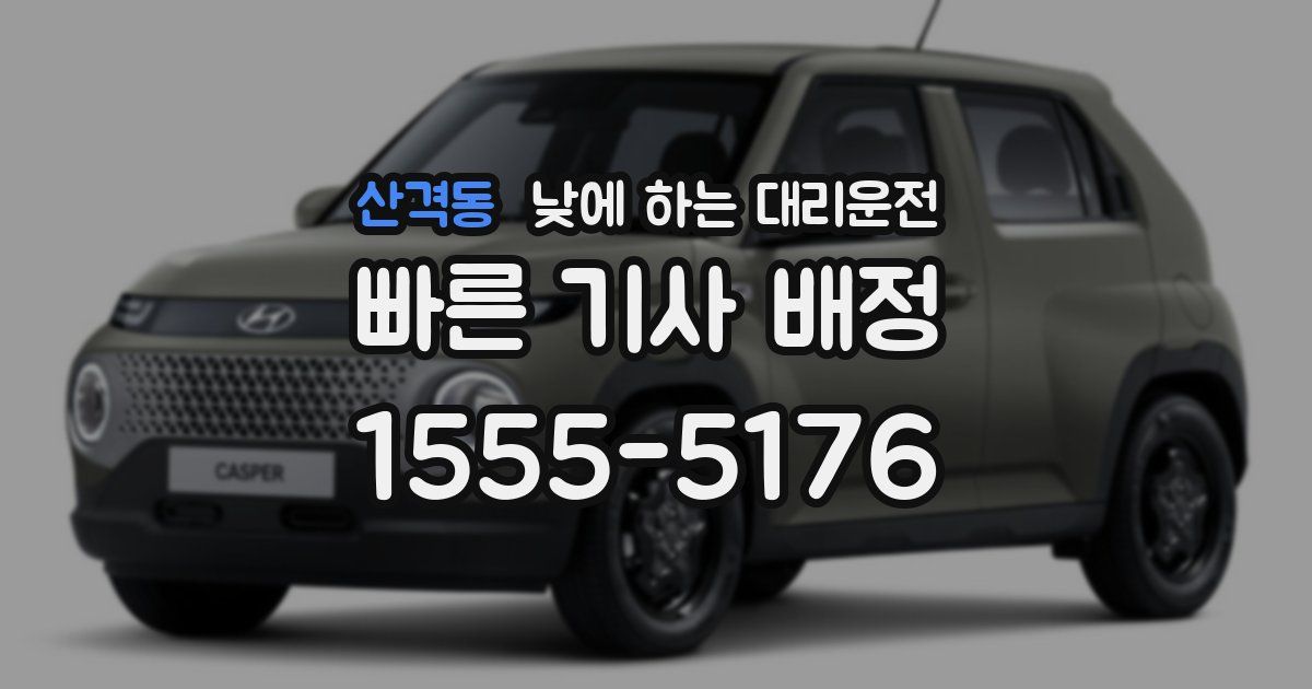 산격동 낮에 하는 대리운전