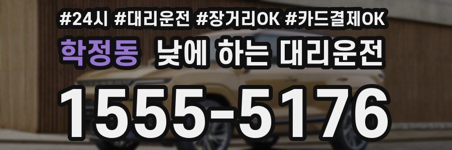 학정동 낮에 하는 대리운전