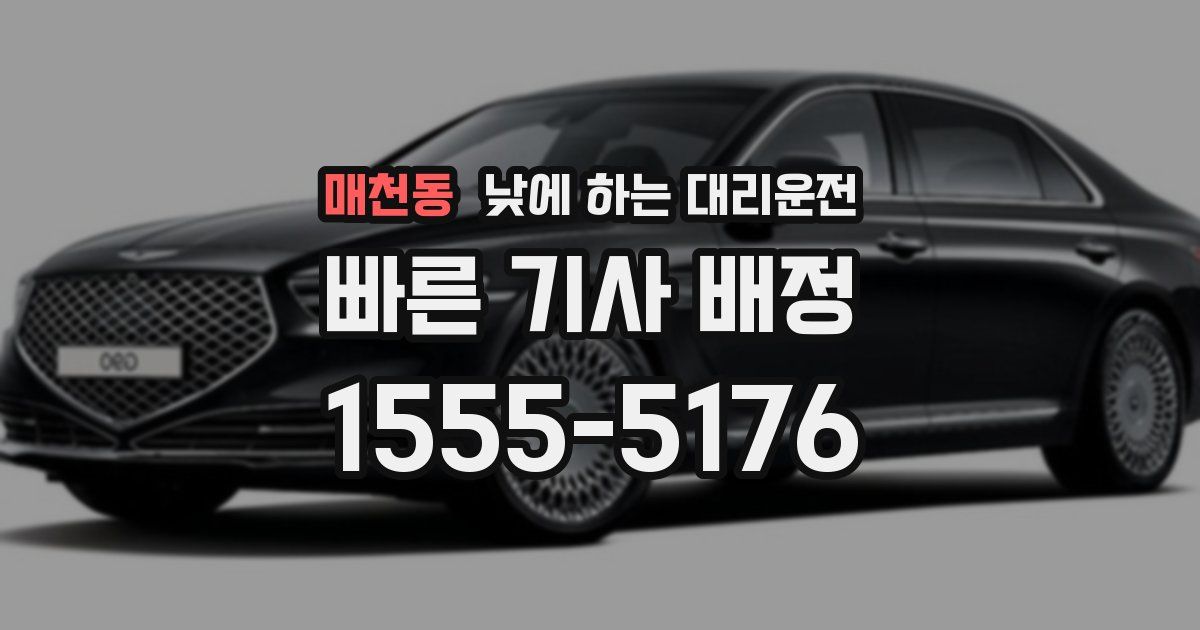 매천동 낮에 하는 대리운전