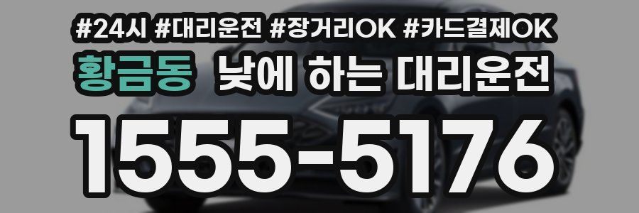 황금동 낮에 하는 대리운전