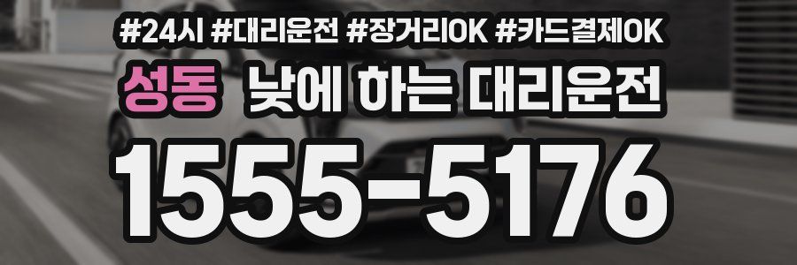 성동 낮에 하는 대리운전