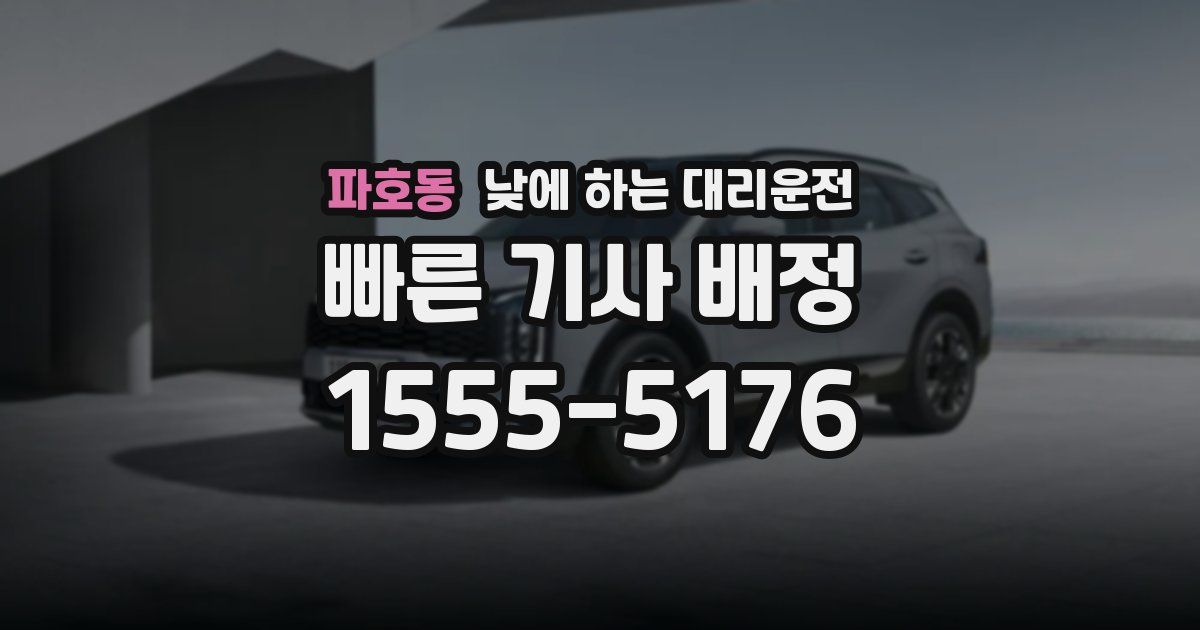 파호동 낮에 하는 대리운전