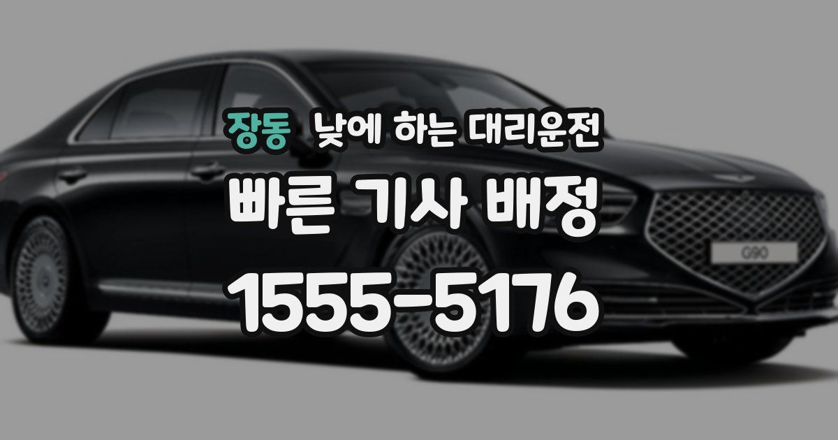 장동 낮에 하는 대리운전