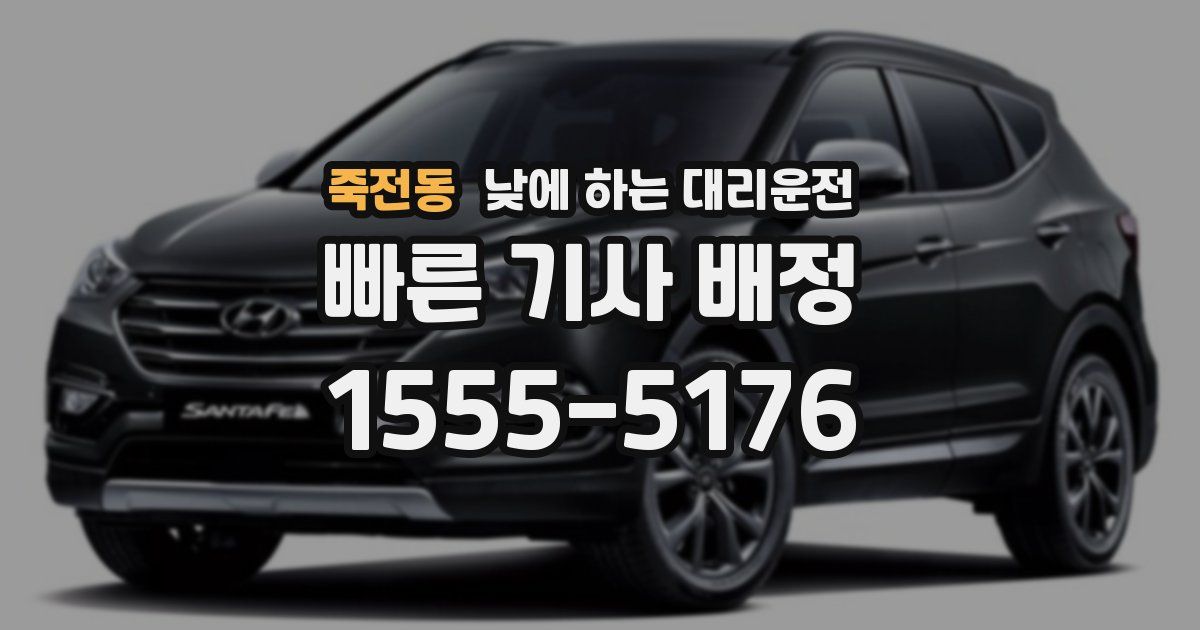 죽전동 낮에 하는 대리운전