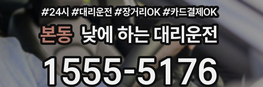 본동 낮에 하는 대리운전
