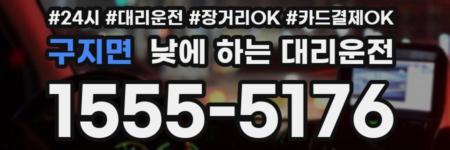 구지면 낮에 하는 대리운전
