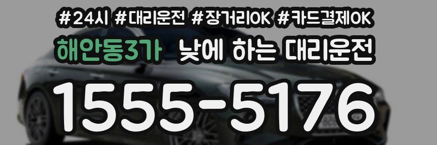 해안동3가 낮에 하는 대리운전