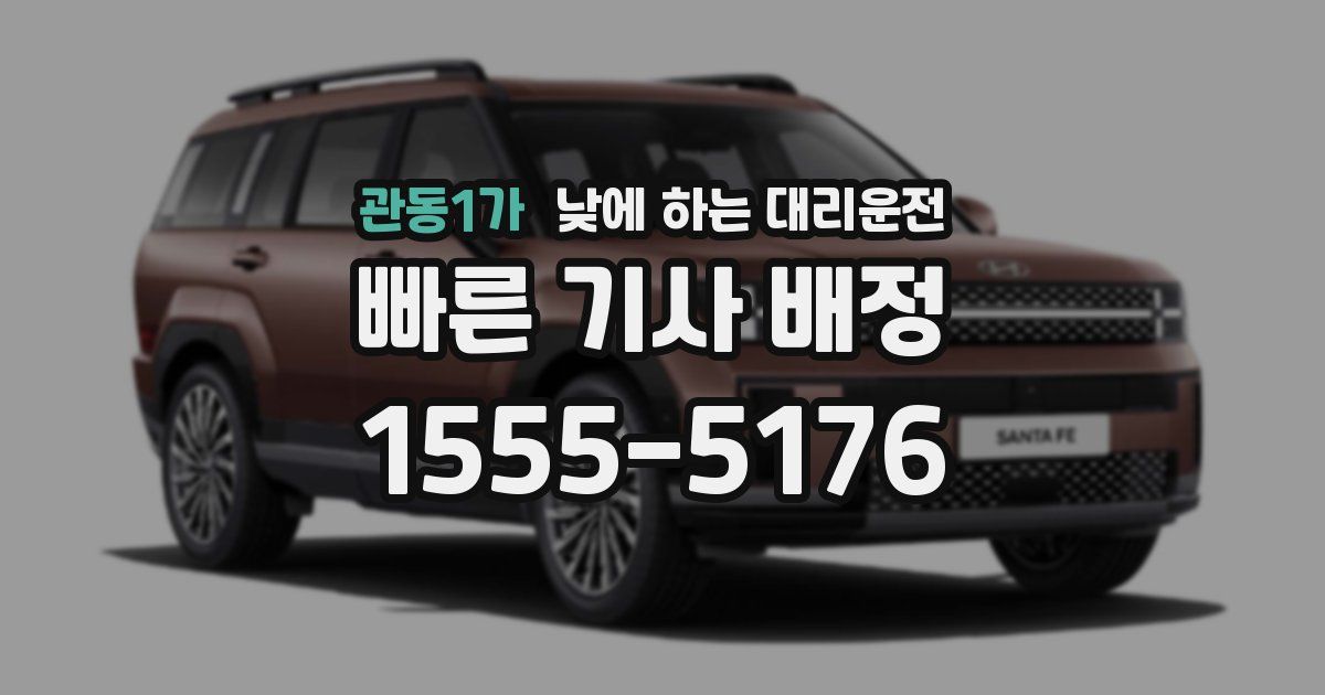 관동1가 낮에 하는 대리운전