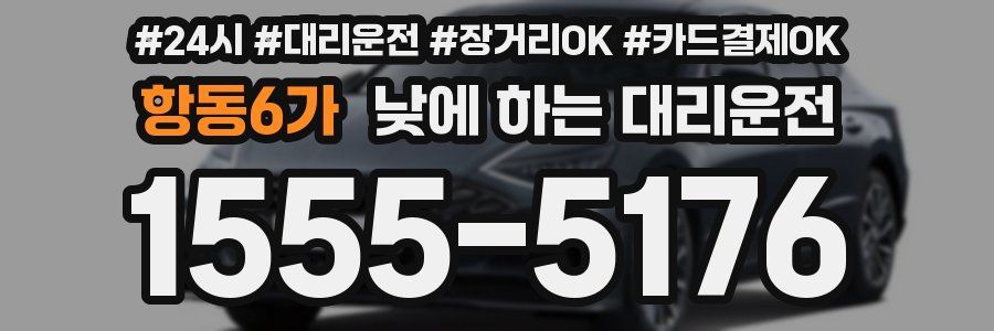 항동6가 낮에 하는 대리운전