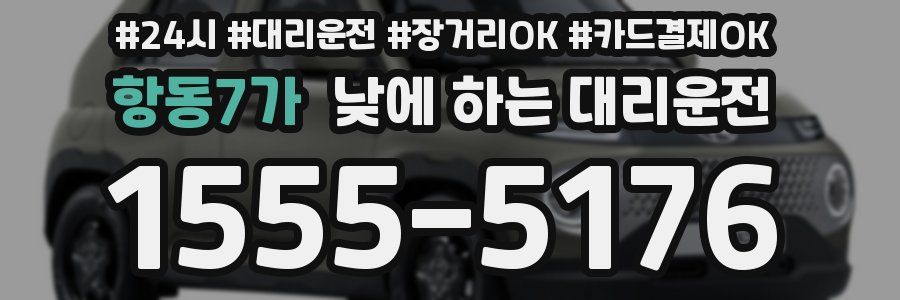 항동7가 낮에 하는 대리운전