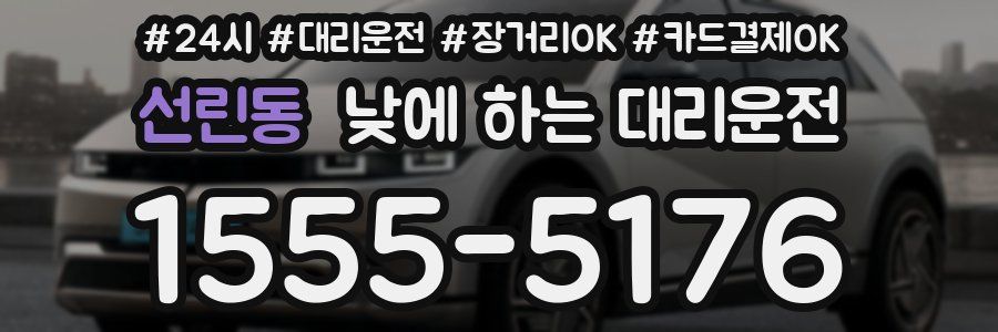선린동 낮에 하는 대리운전