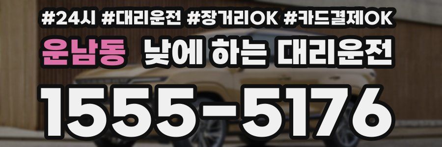 운남동 낮에 하는 대리운전