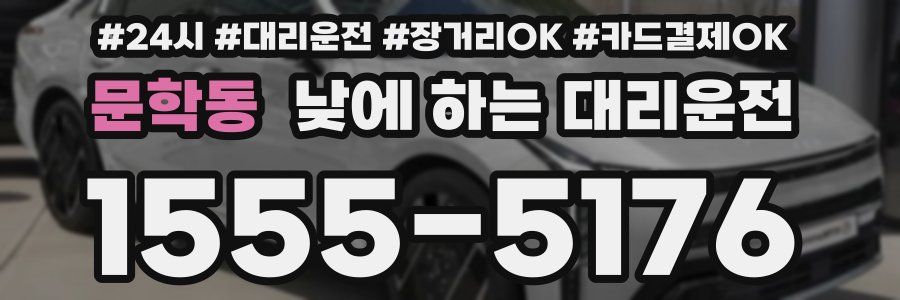 문학동 낮에 하는 대리운전