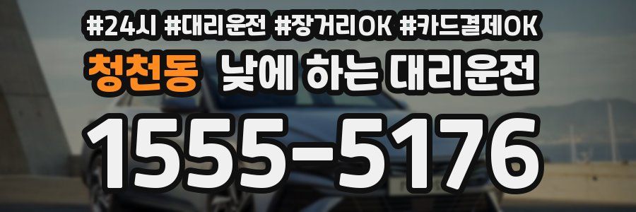 청천동 낮에 하는 대리운전