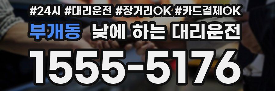 부개동 낮에 하는 대리운전