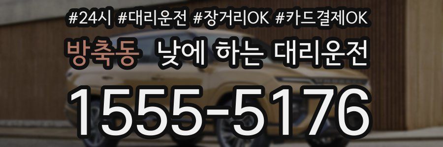 방축동 낮에 하는 대리운전