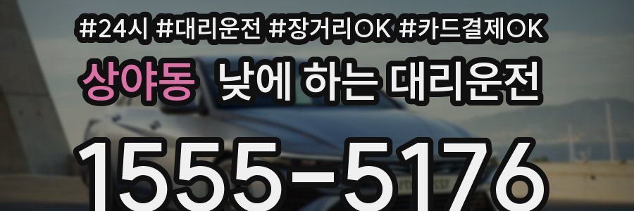 상야동 낮에 하는 대리운전