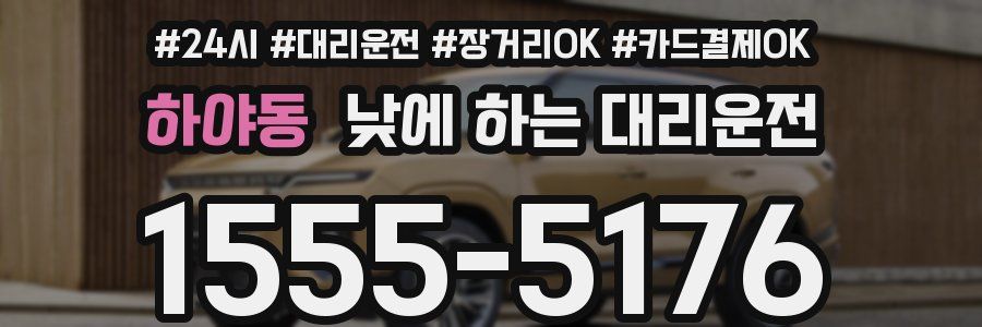 하야동 낮에 하는 대리운전