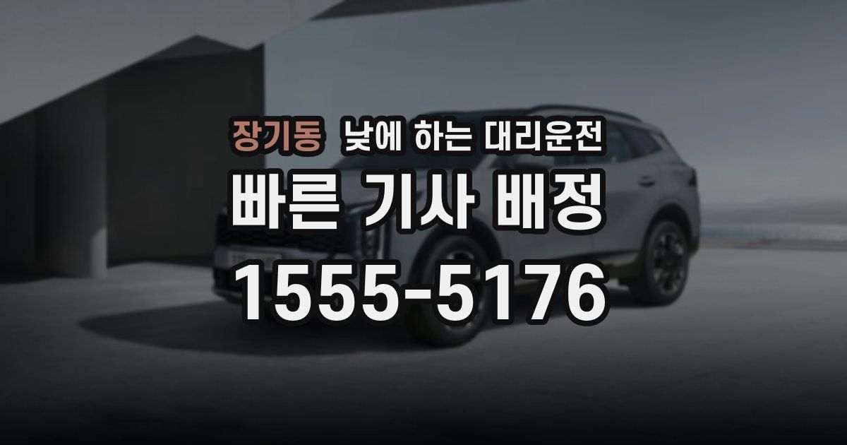 장기동 낮에 하는 대리운전