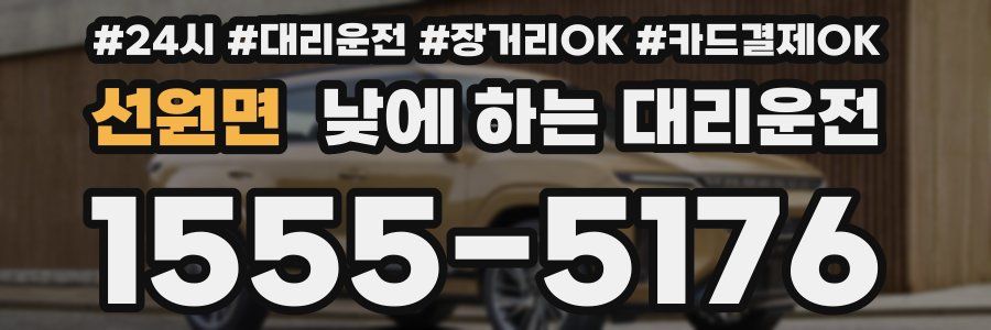 선원면 낮에 하는 대리운전