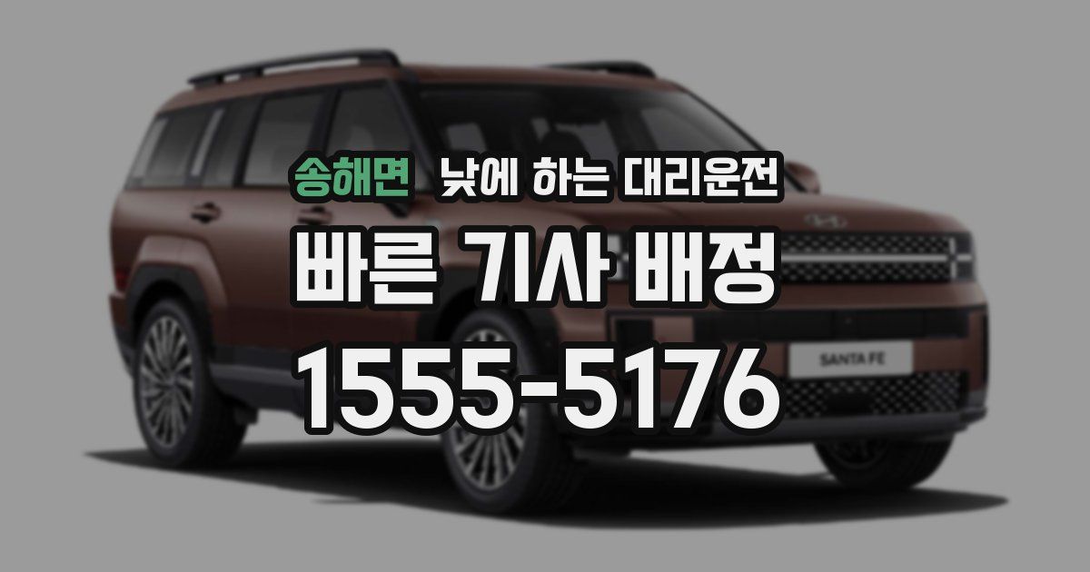 송해면 낮에 하는 대리운전
