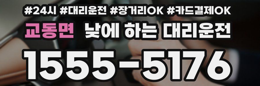 교동면 낮에 하는 대리운전