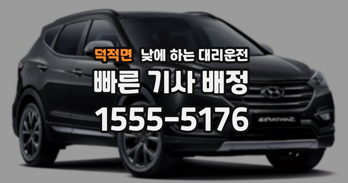 덕적면 낮에 하는 대리운전