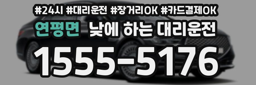 연평면 낮에 하는 대리운전