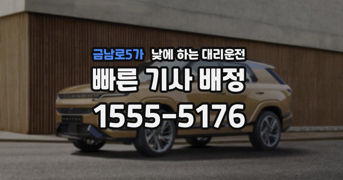 금남로5가 낮에 하는 대리운전