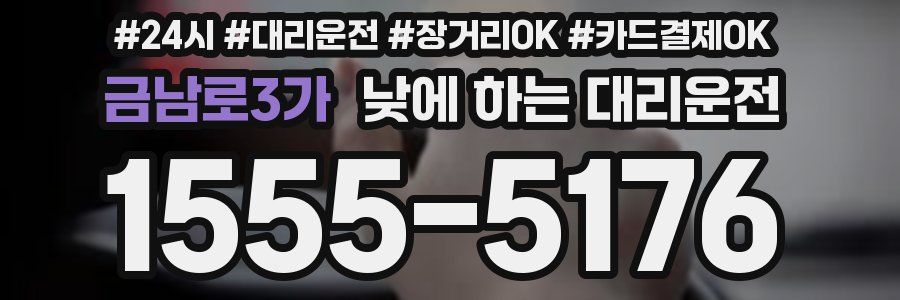 금남로3가 낮에 하는 대리운전