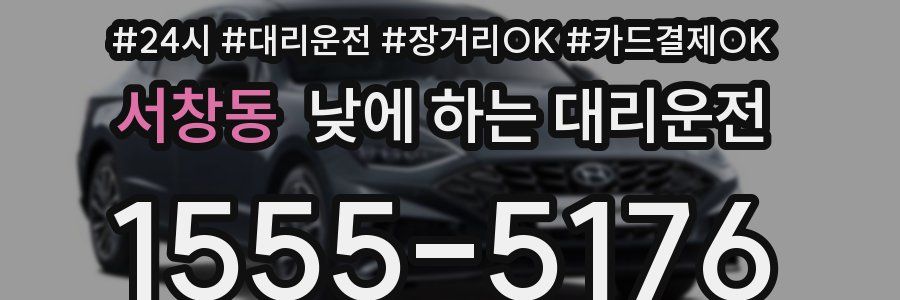 서창동 낮에 하는 대리운전