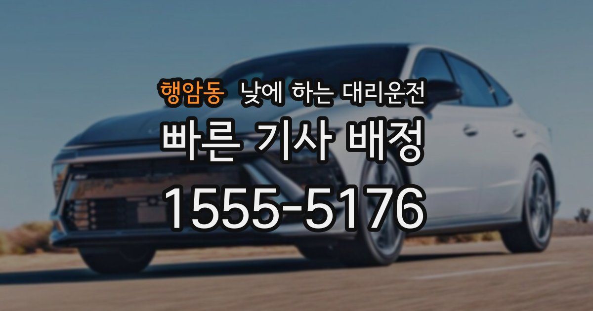 행암동 낮에 하는 대리운전