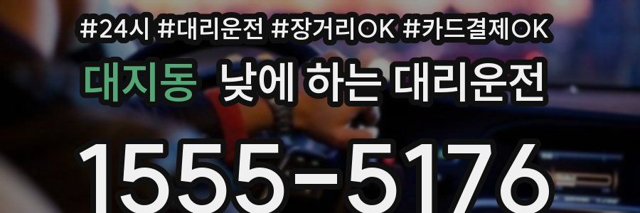 대지동 낮에 하는 대리운전