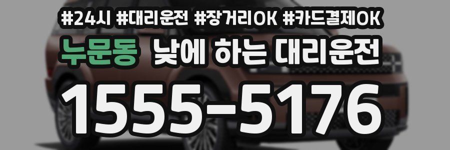 누문동 낮에 하는 대리운전