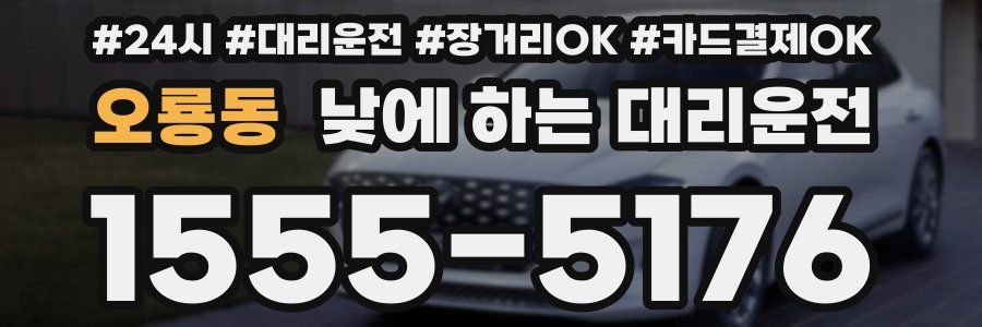 오룡동 낮에 하는 대리운전