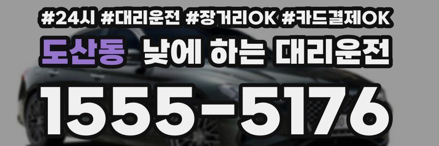 도산동 낮에 하는 대리운전