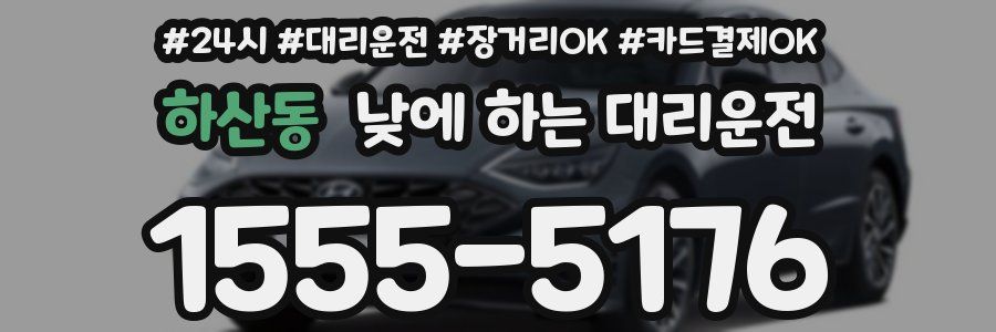 하산동 낮에 하는 대리운전