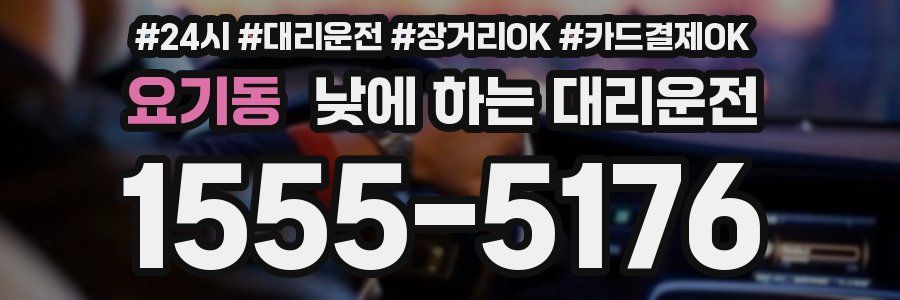 요기동 낮에 하는 대리운전
