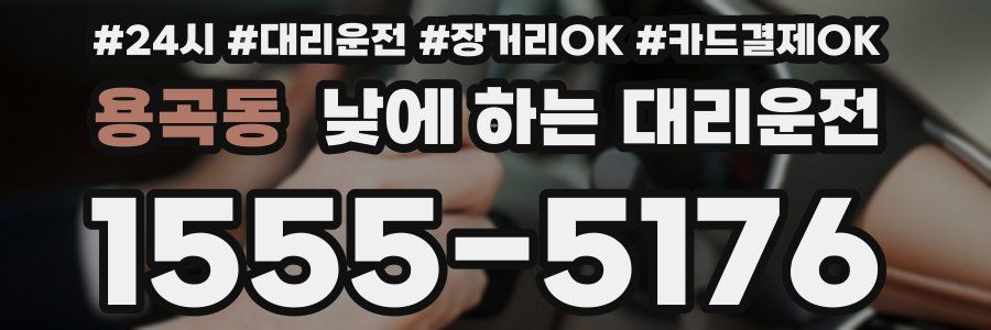 용곡동 낮에 하는 대리운전