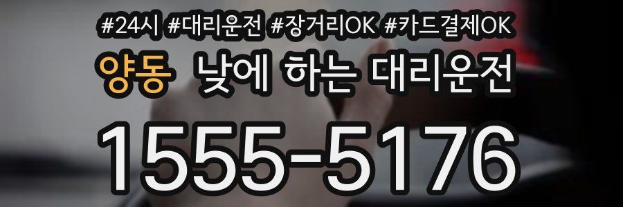 양동 낮에 하는 대리운전