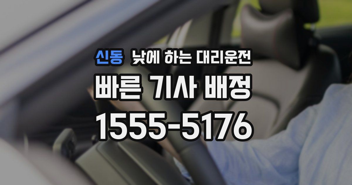 신동 낮에 하는 대리운전