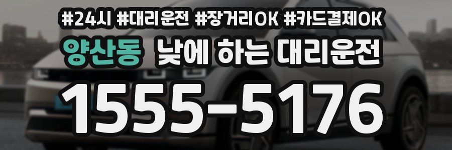 양산동 낮에 하는 대리운전