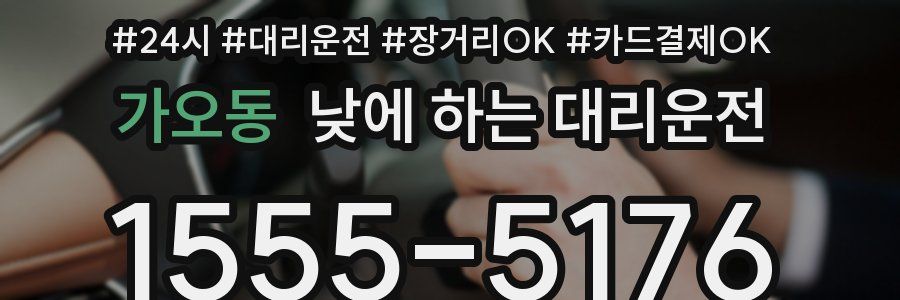 가오동 낮에 하는 대리운전