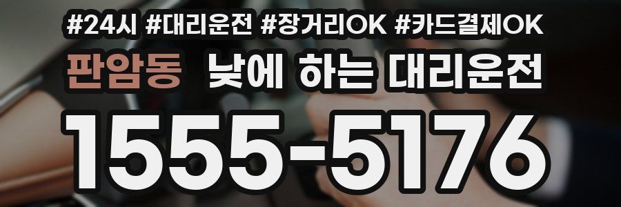 판암동 낮에 하는 대리운전