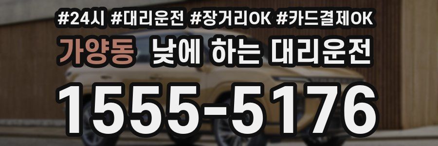가양동 낮에 하는 대리운전