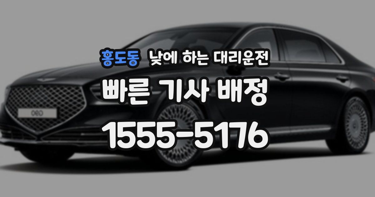 홍도동 낮에 하는 대리운전