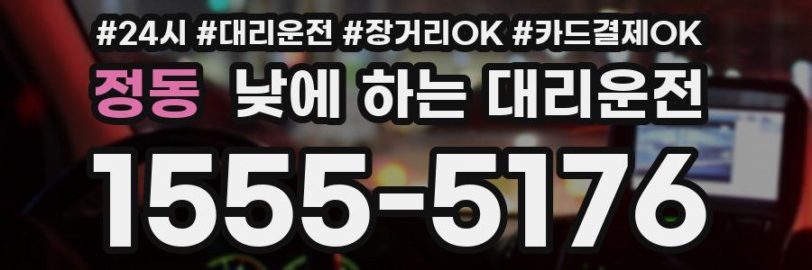 정동 낮에 하는 대리운전