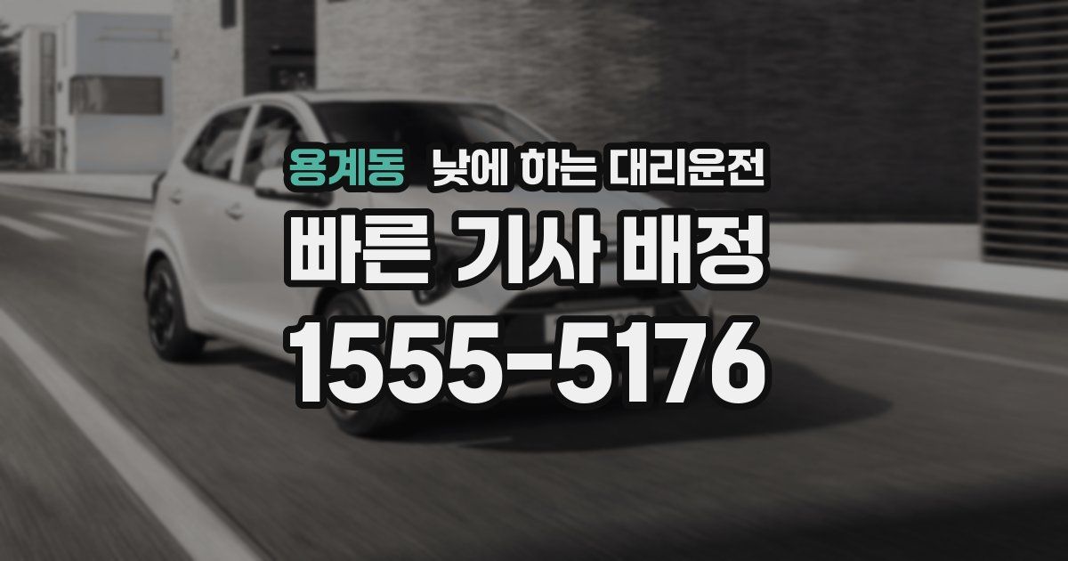 용계동 낮에 하는 대리운전