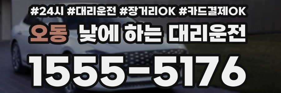 오동 낮에 하는 대리운전